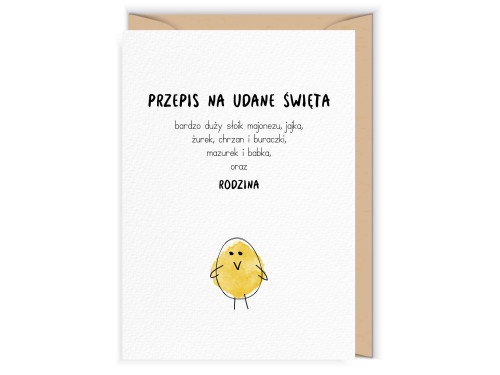 Kartka okolicznościowa - Cudowianki - Przepis na święta, 12 x 17 cm