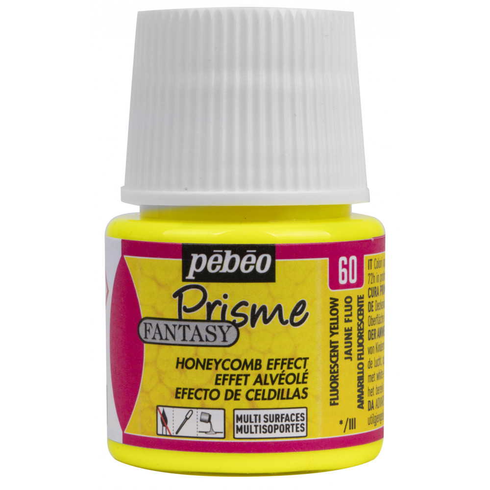 Fantasy Prisme paint - Pébéo - Fluorescent Yellow, 45 ml