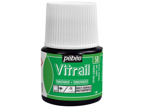 Paint for glass Vitrail - Pébéo - Vivid Green, 45 ml