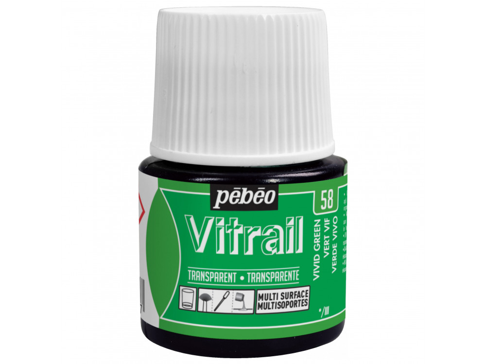 Paint for glass Vitrail - Pébéo - Vivid Green, 45 ml