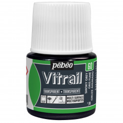 Farba do szkła Vitrail - Pébéo - Smoky Grey, 45 ml