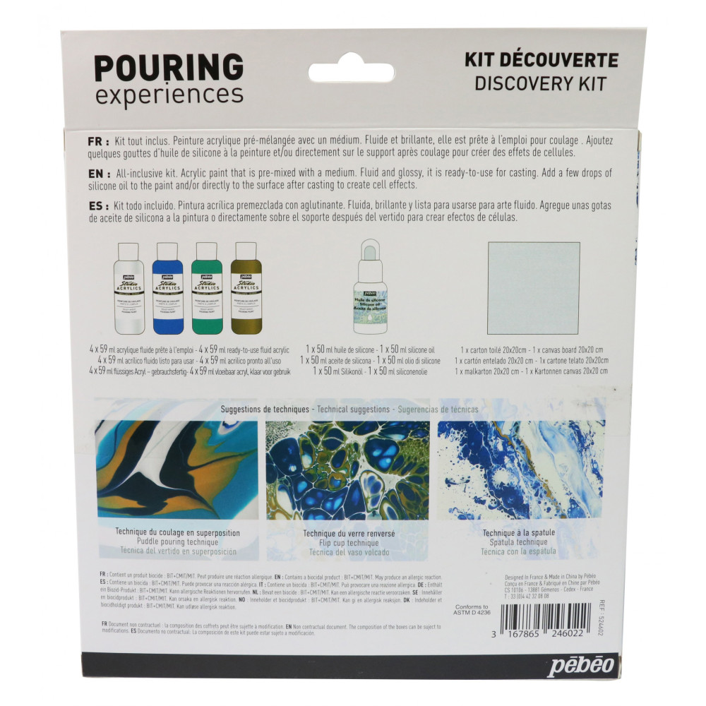 Set of Pouring Experiences Discovery Kit - Pébéo - 6 pcs