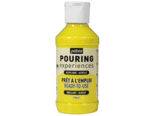 Acrylic paint Pouring Experiences - Pébéo - Primary Yellow, 118 ml