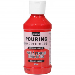 Farba akrylowa do pouringu Pouring Experiences - Pébéo - Magenta Red, 118 ml