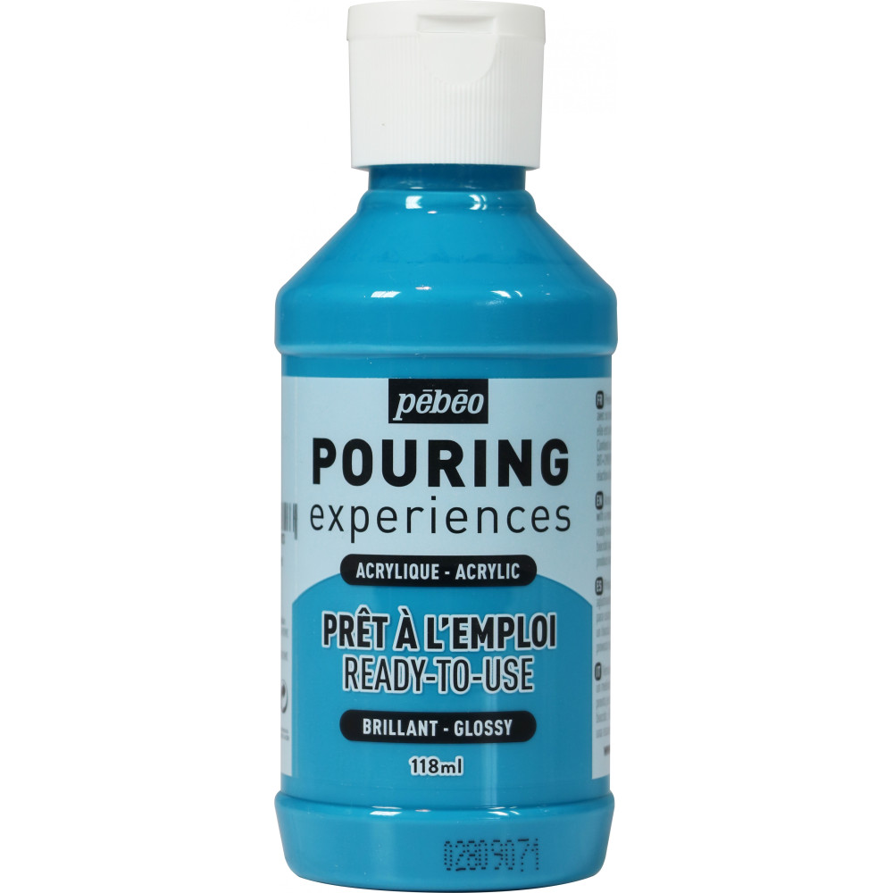 Acrylic paint Pouring Experiences - Pébéo - Turquoise Blue, 118 ml
