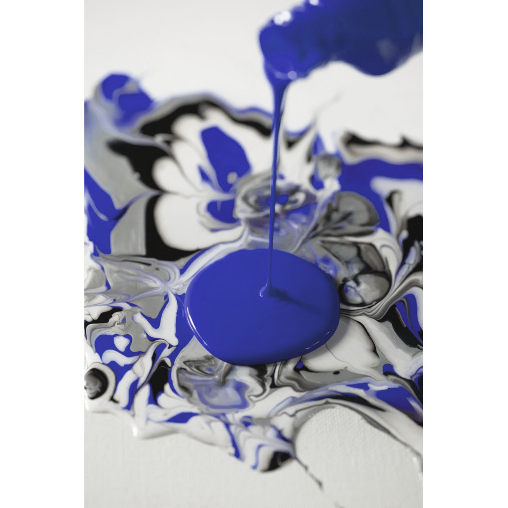 Farba akrylowa do pouringu Pouring Experiences - Pébéo - Cyan Blue, 118 ml