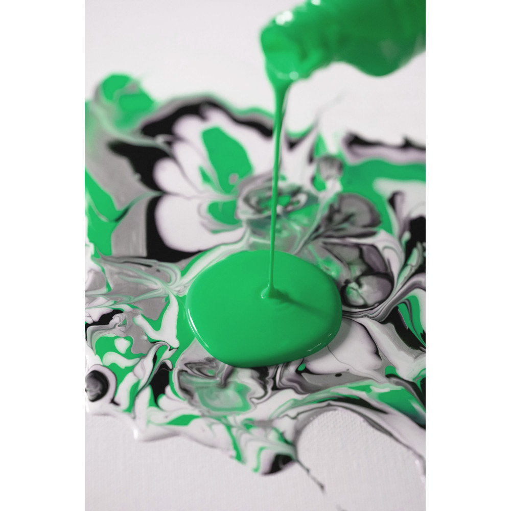 Farba akrylowa do pouringu Pouring Experiences - Pébéo - Bright Green, 118 ml