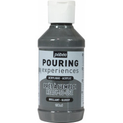 Farba akrylowa do pouringu Pouring Experiences - Pébéo - Grey, 118 ml