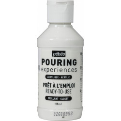 Farba akrylowa do pouringu Pouring Experiences - Pébéo - Titanium White, 118 ml