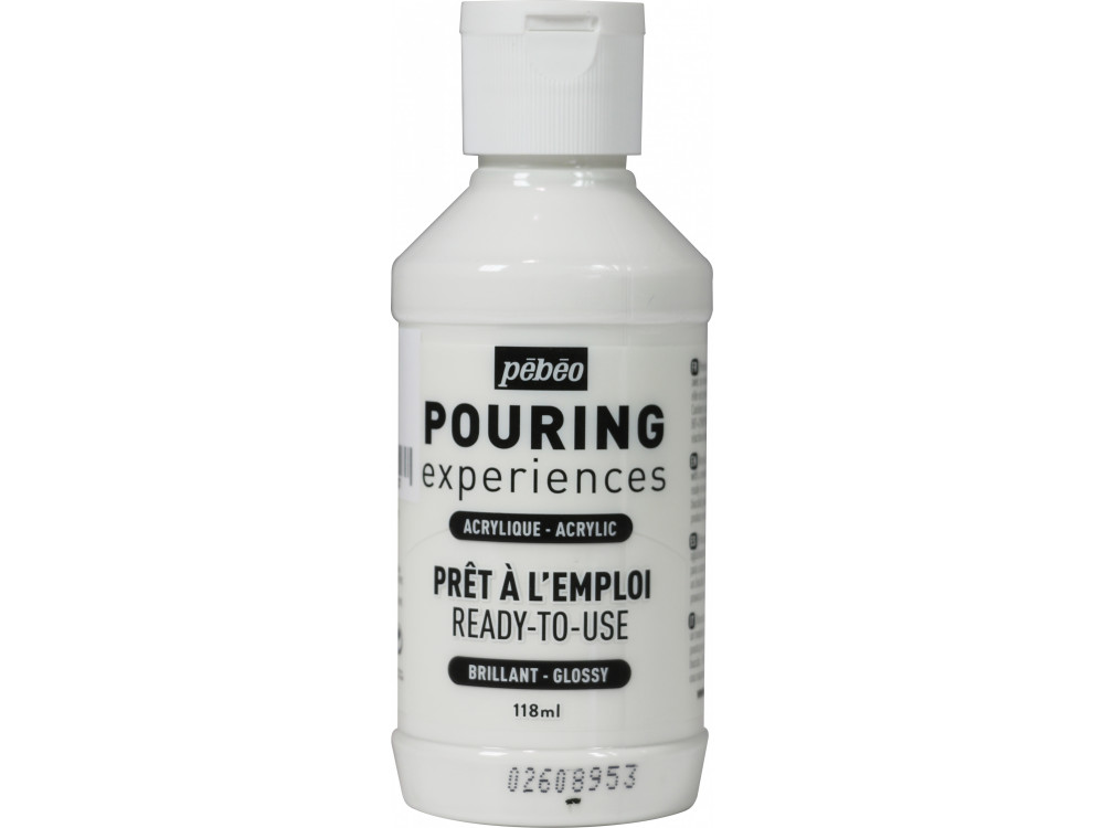 Farba akrylowa do pouringu Pouring Experiences - Pébéo - Titanium White, 118 ml
