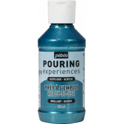 Acrylic paint Pouring Experiences - Pébéo - Cobalt Blue Metallic, 118 ml