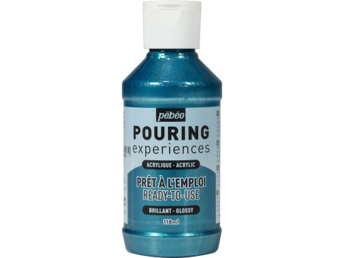Acrylic paint Pouring Experiences - Pébéo - Cobalt Blue Metallic, 118 ml