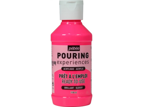 Acrylic paint Pouring Experiences - Pébéo - Fluorescent Pink, 118 ml