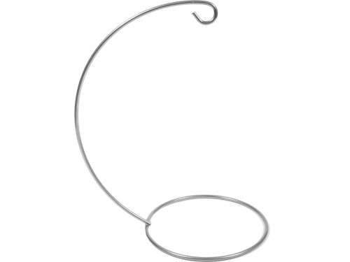 Ornament metal display stand -  silver, 14 cm x 68 mm