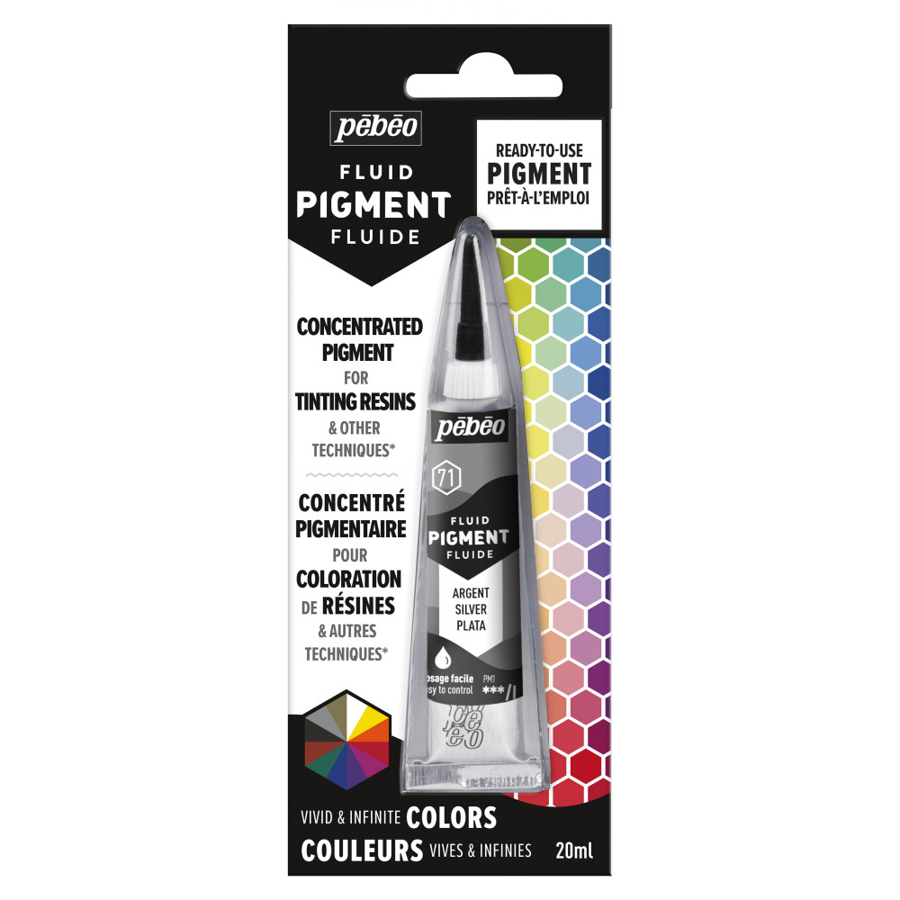 Fluid concentrated pigment - Pébéo - Silver, 20 ml