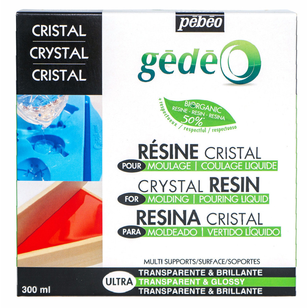 Gédéo Bio Cristal glossy resin - Pébéo - transparent, 300 ml