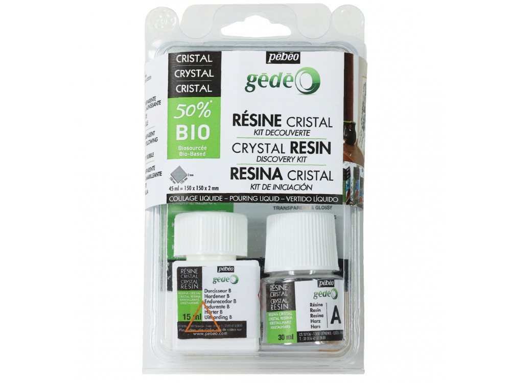 Żywica epoksydowa Gédéo Bio Cristal Resin - Pébéo - krystaliczna, 45 ml
