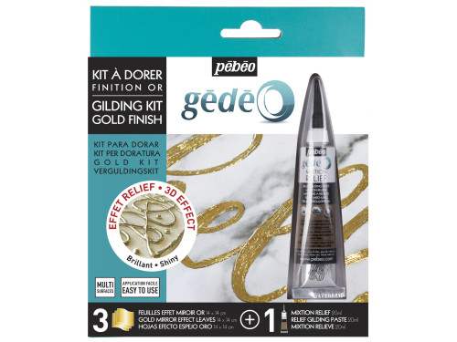 Set of Gédéo 3D Mirror Effect - Pébéo - gold, 4 pcs
