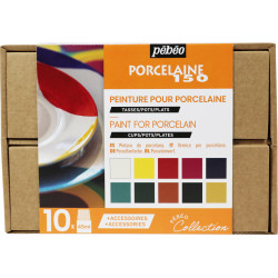 Set of Porcelaine 150 paints - Pébéo - 10 colors x 45 ml