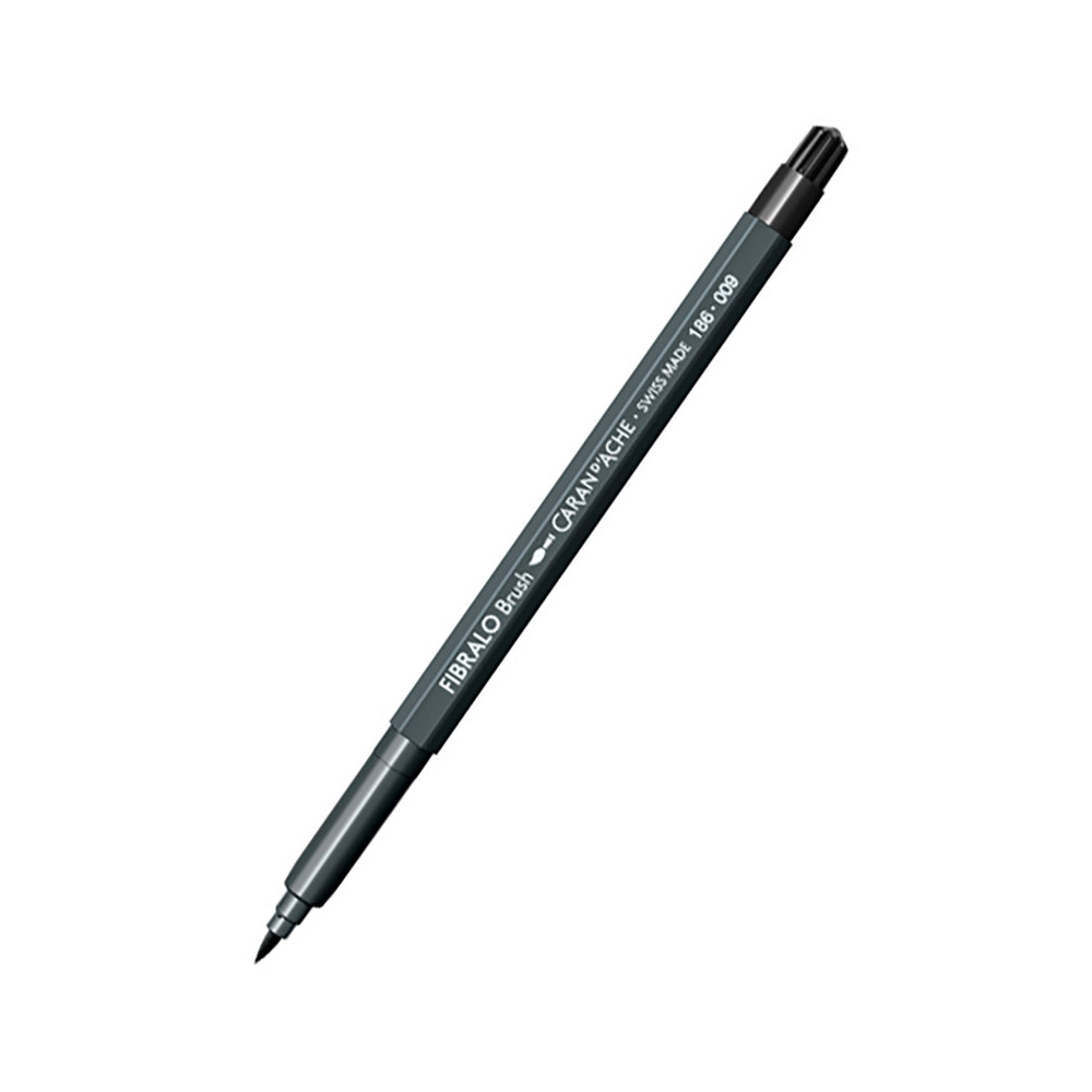 Fibralo water-soluble brush pen - Caran d'Ache - 009, Black