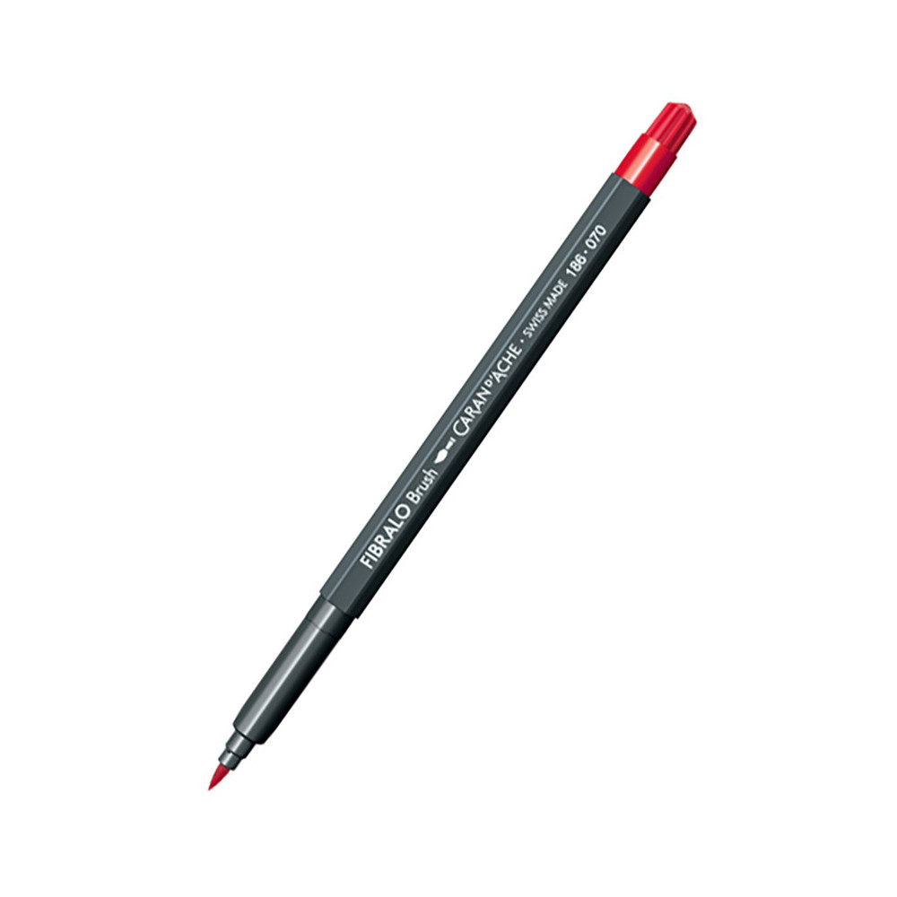 Fibralo water-soluble brush pen - Caran d'Ache - 070, Scarlet