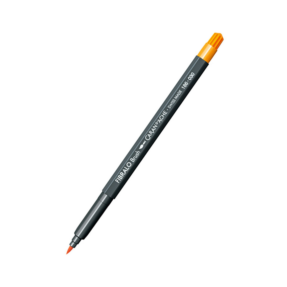Pisak pędzelkowy Fibralo Brush - Caran d'Ache - 030, Orange