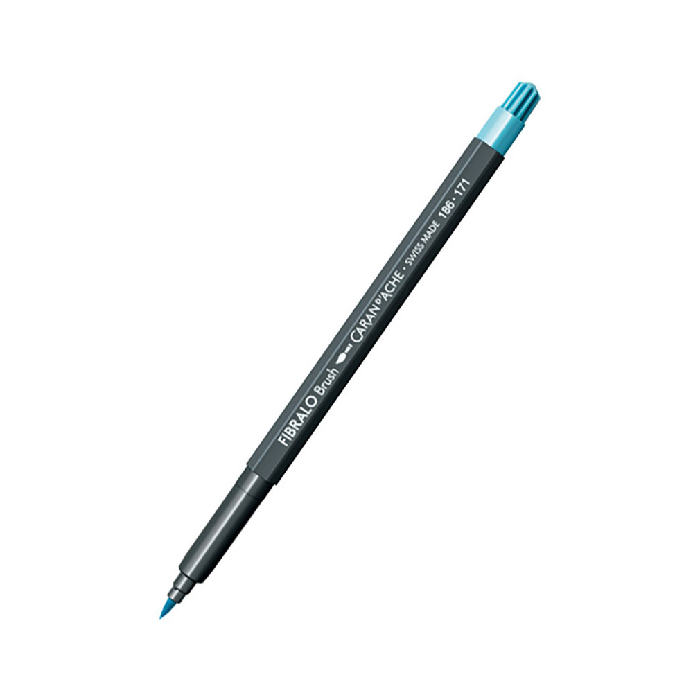 Fibralo water-soluble brush pen - Caran d'Ache - 171, Turquoise Blue