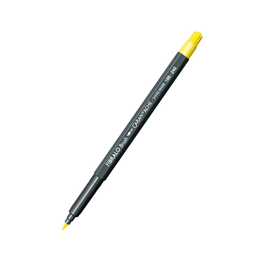 Fibralo water-soluble brush pen - Caran d'Ache - 240, Lemon Yellow