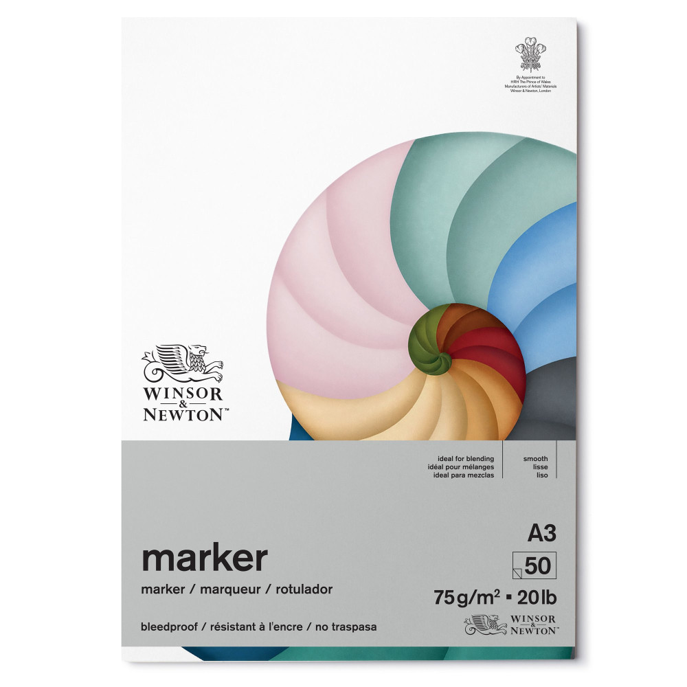Bleedproof Marker Pad - Winsor & Newton - A3, 75 g, 50 sheets