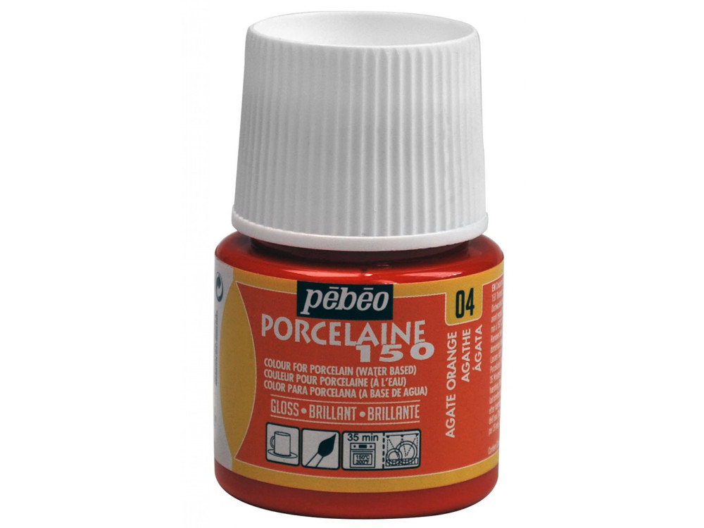 Farba do porcelany Porcelaine 150 - Pébéo - Orange, 45 ml