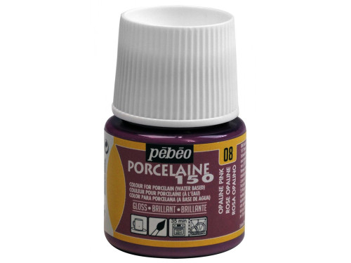 Farba do porcelany Porcelaine 150 - Pébéo - Opaline Pink, 45 ml