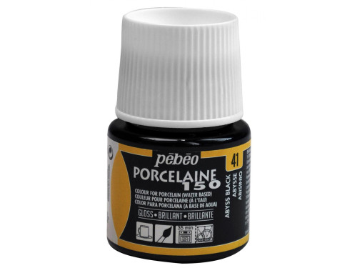 Paint for porcelain Porcelaine 150 - Pébéo - Abyss Black, 45 ml