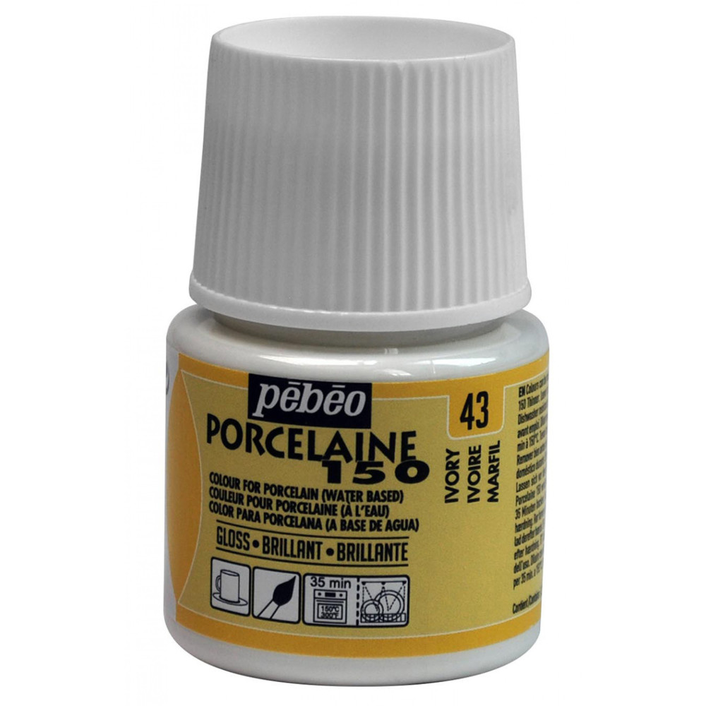 Paint for porcelain Porcelaine 150 - Pébéo - Ivory, 45 ml