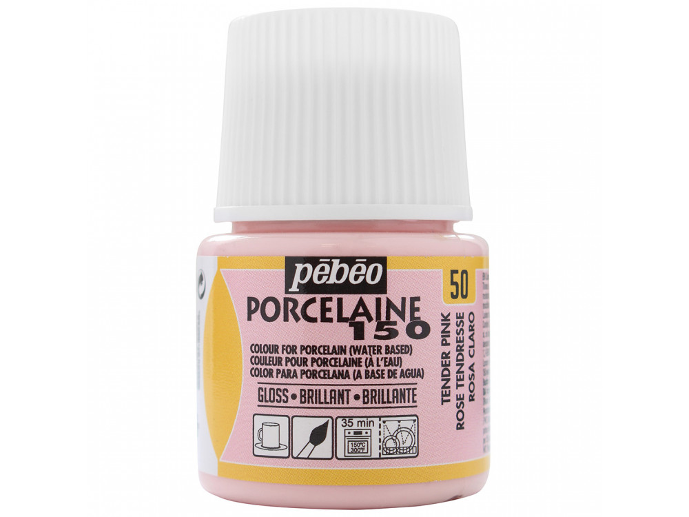 Paint for porcelain Porcelaine 150 - Pébéo - Tender Pink, 45 ml