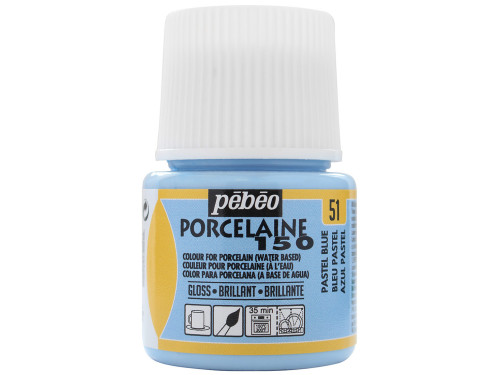 Paint for porcelain Porcelaine 150 - Pébéo - Pastel Blue, 45 ml