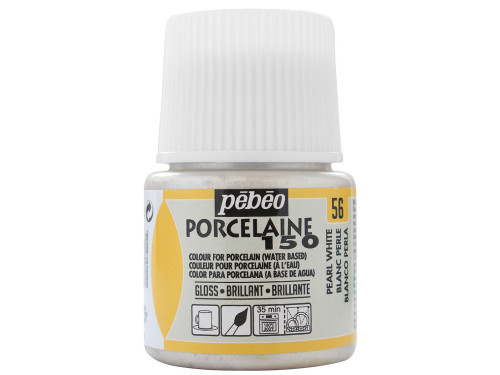 Paint for porcelain Porcelaine 150 - Pébéo - Pearl White, 45 ml