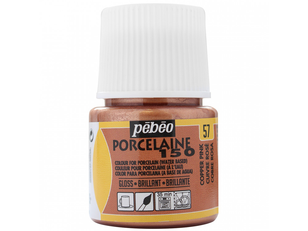 Farba do porcelany Porcelaine 150 - Pébéo - Copper Pink, 45 ml