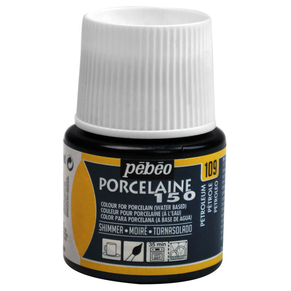 Paint for porcelain Porcelaine 150 - Pébéo - Shimmer Petroleum, 45 ml