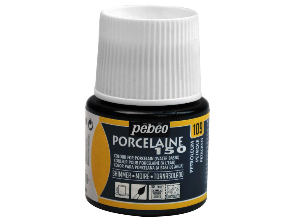 Farba do porcelany Porcelaine 150 - Pébéo - Shimmer Petroleum, 45 ml
