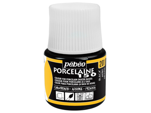 Farba kredowa do porcelany Porcelaine 150 - Pébéo - Black, 45 ml
