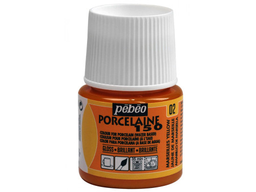Paint for porcelain Porcelaine 150 - Pébéo - Marseilles Yellow, 45 ml