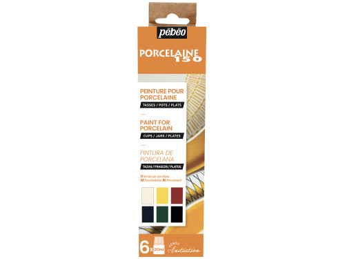Set of Porcelaine 150 paints - Pébéo - 6 colors x 20 ml
