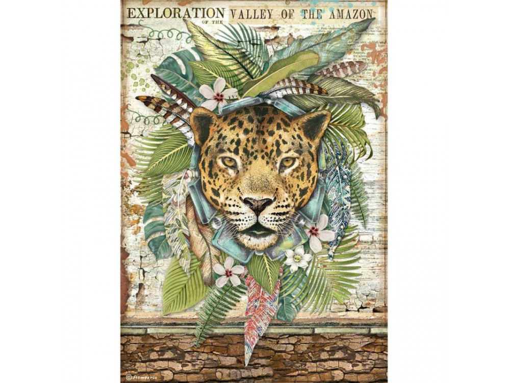 Papier ryżowy A4 - Stamperia - Amazonia Jaguar