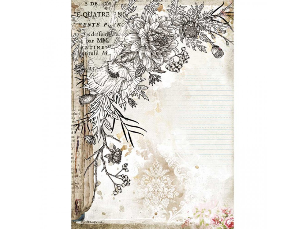 Rice Paper A4 - Stamperia - Journal Stylized Card