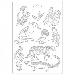 Plastic mould Amazonia - Stamperia - Animals, A4