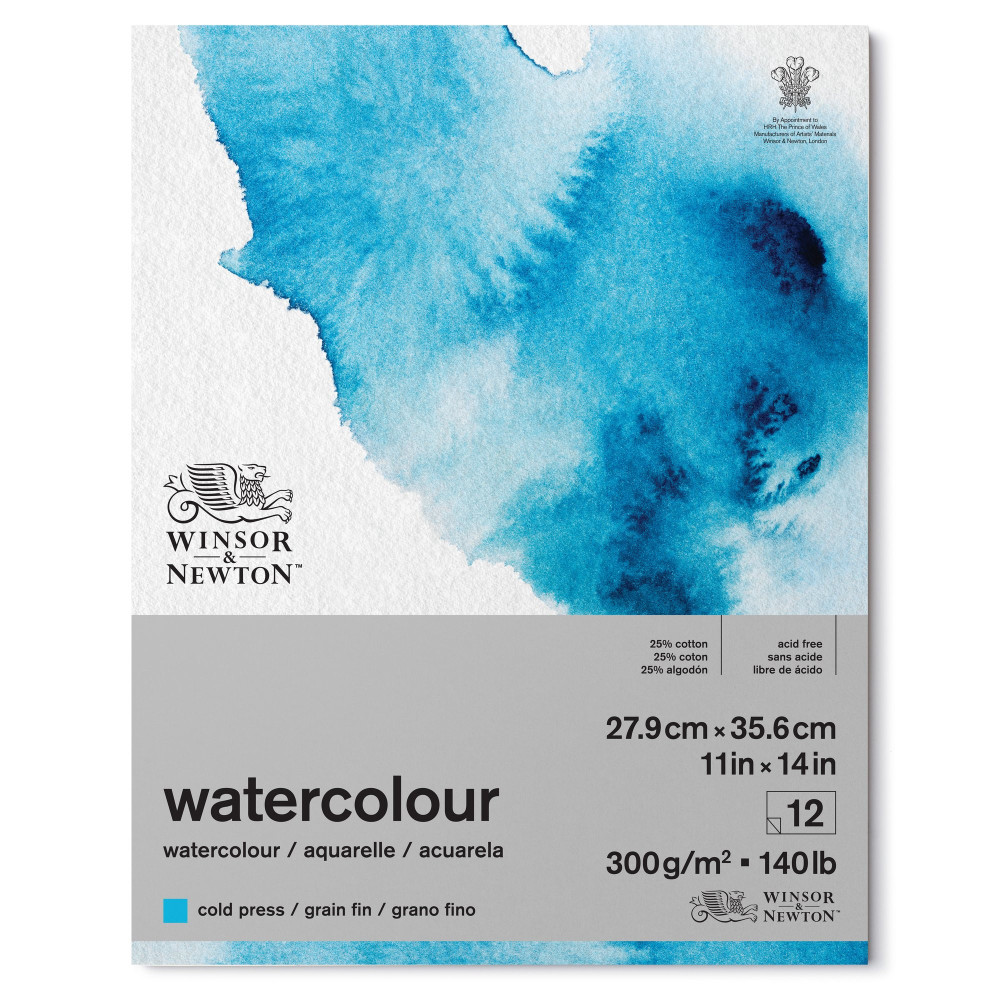 Watercolor paper pad - Winsor & Newton - cold press, 28 x 36 cm, 300g, 12 sheets