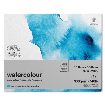Papier aquarelle 100% coton Saunders Waterford, 41 cm x 31 cm, 31 x 41 cm ,  Blanc intense, Torchon Torchon | 41041