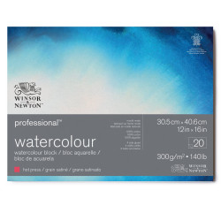 Watercolor Professional paper pad - Winsor & Newton - hot press, 31 x 41 cm, 300g, 20 sheets