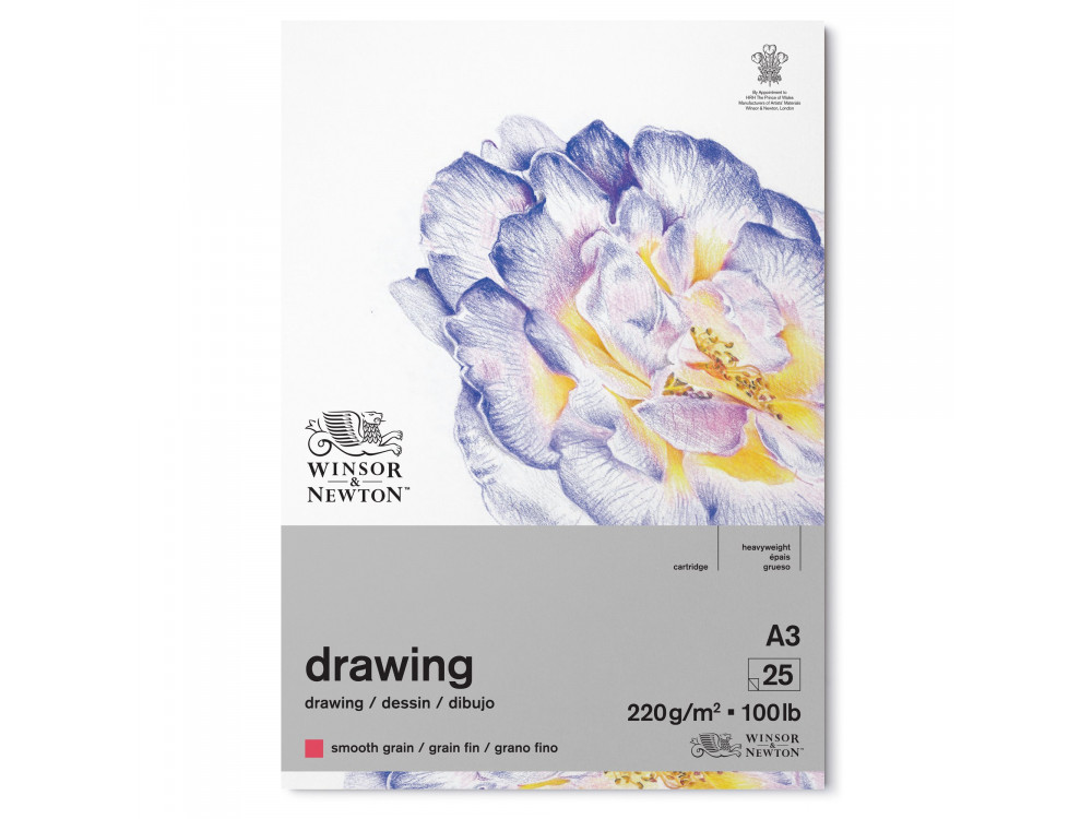 Drawing paper pad - Winsor & Newton - smooth, A3, 220g, 25 sheets