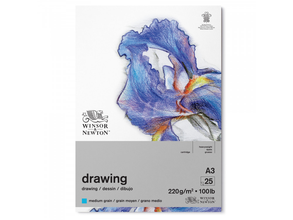 Drawing paper pad - Winsor & Newton - medium, A3, 220g, 25 sheets